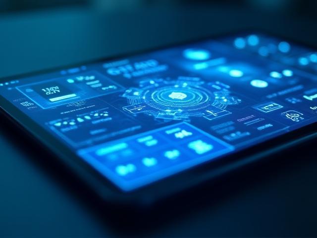 Digital financial interface on a tablet, showcasing modern banking.